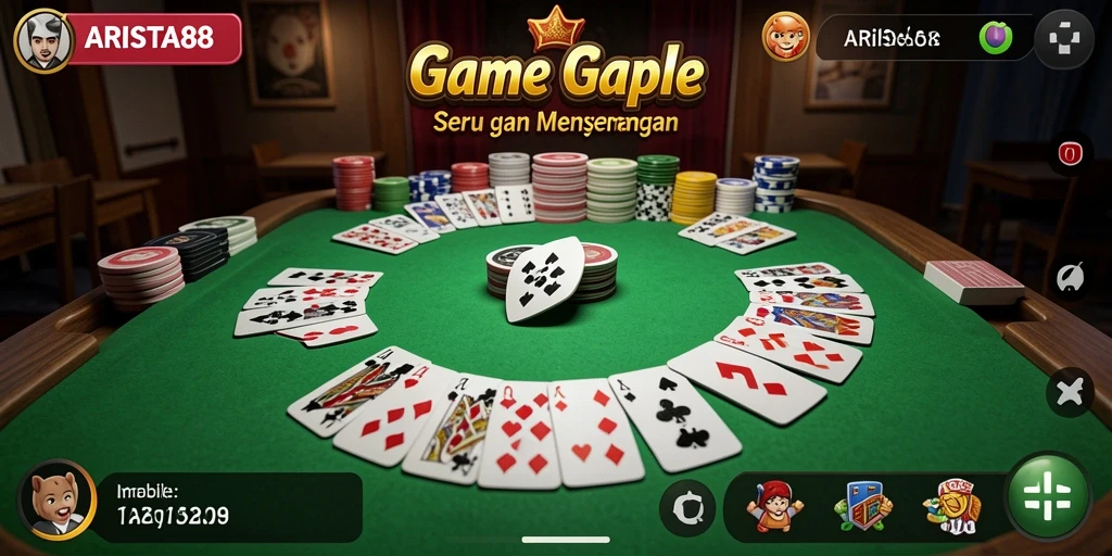 Tampilan gameplay Gaple yang menarik di ARISTA88.