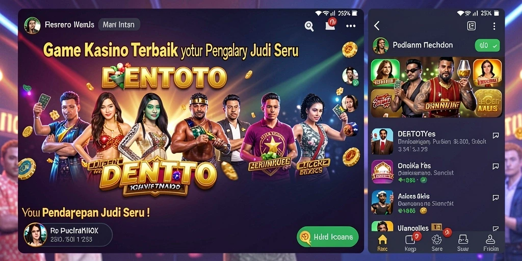 Tampilan gameplay DENTOTO yang mendebarkan dalam suasana Kasino.