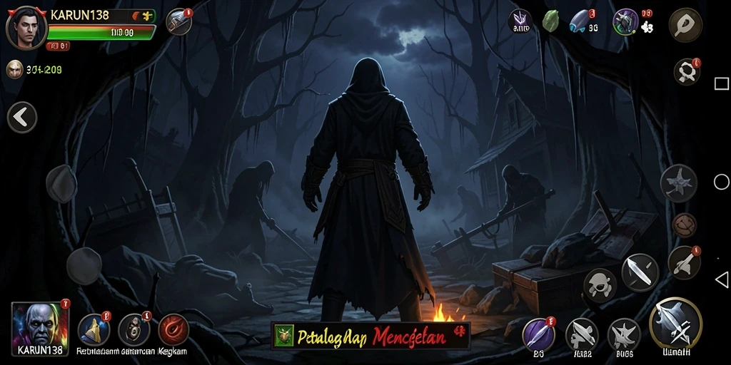 Gameplay menakutkan dengan suasana mencekam di KARUN138.
