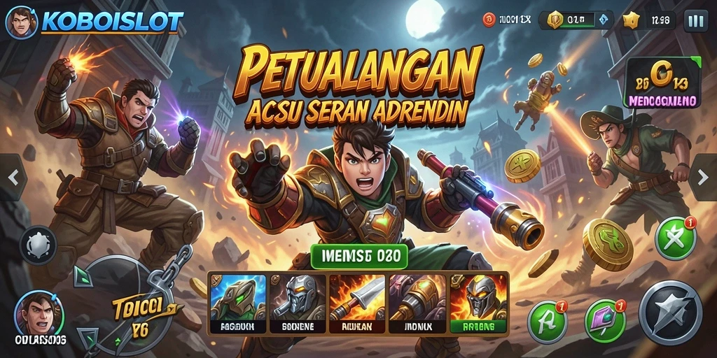 Tampilan seru gameplay KOBOISLOT dalam aksi yang mendebarkan.