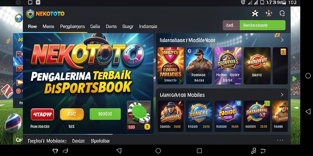 Tampilan gameplay Sportsbook yang menarik di NEKOTOTO.