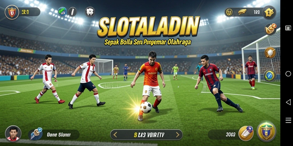 Tampilan gameplay menegangkan dalam pertandingan sepak bola.