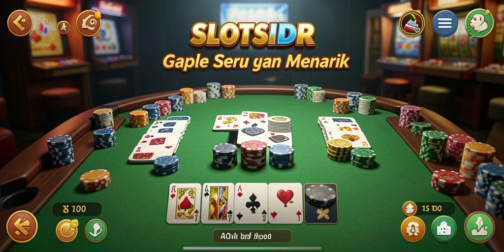Tampilan gameplay seru SLOTSIDR saat bermain Gaple.
